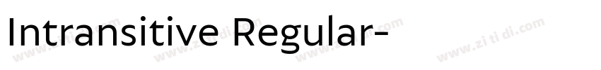 Intransitive Regular字体转换